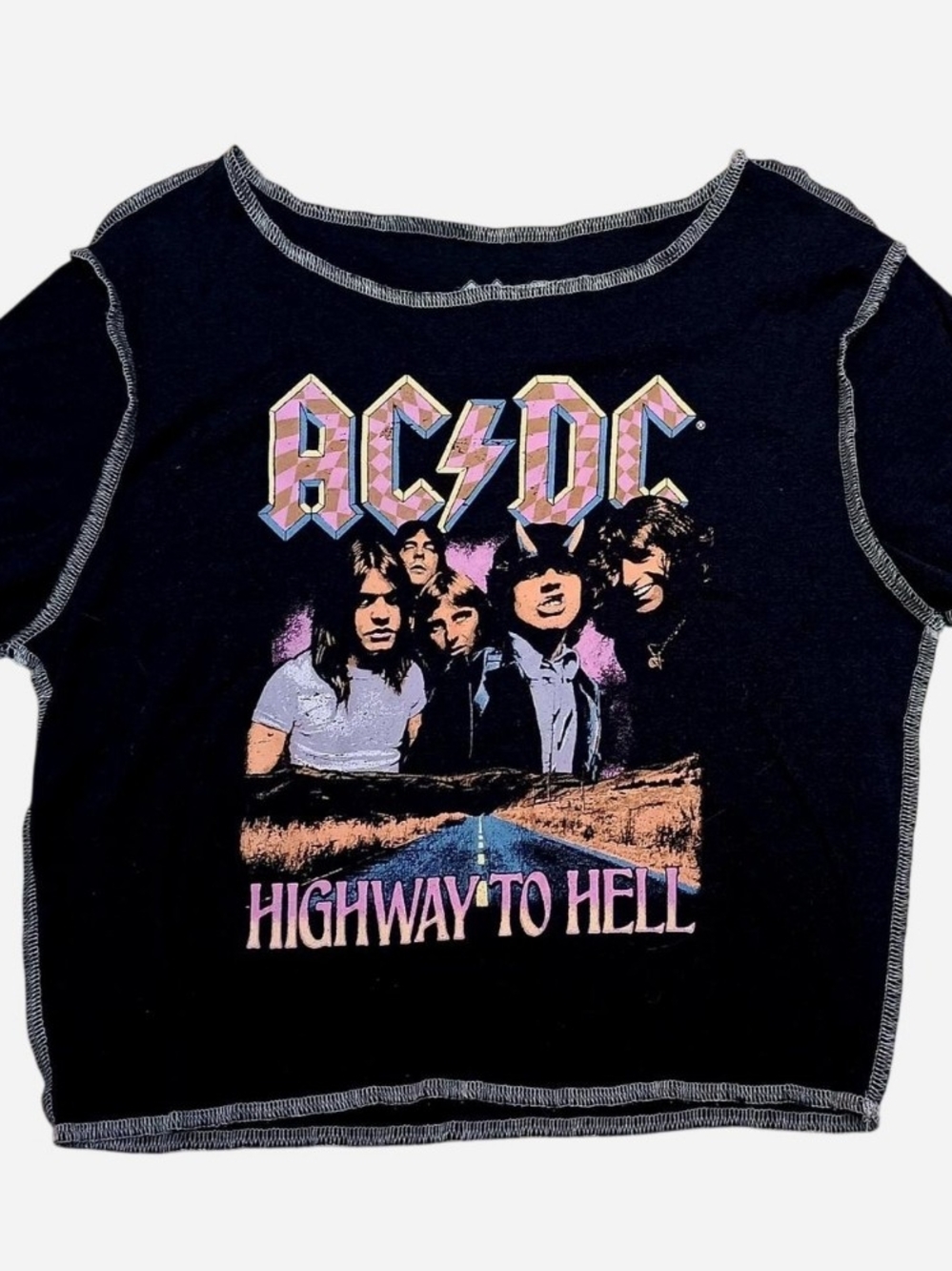 AC/DC Kids 'Highway to Hell' Graphic Crop Top